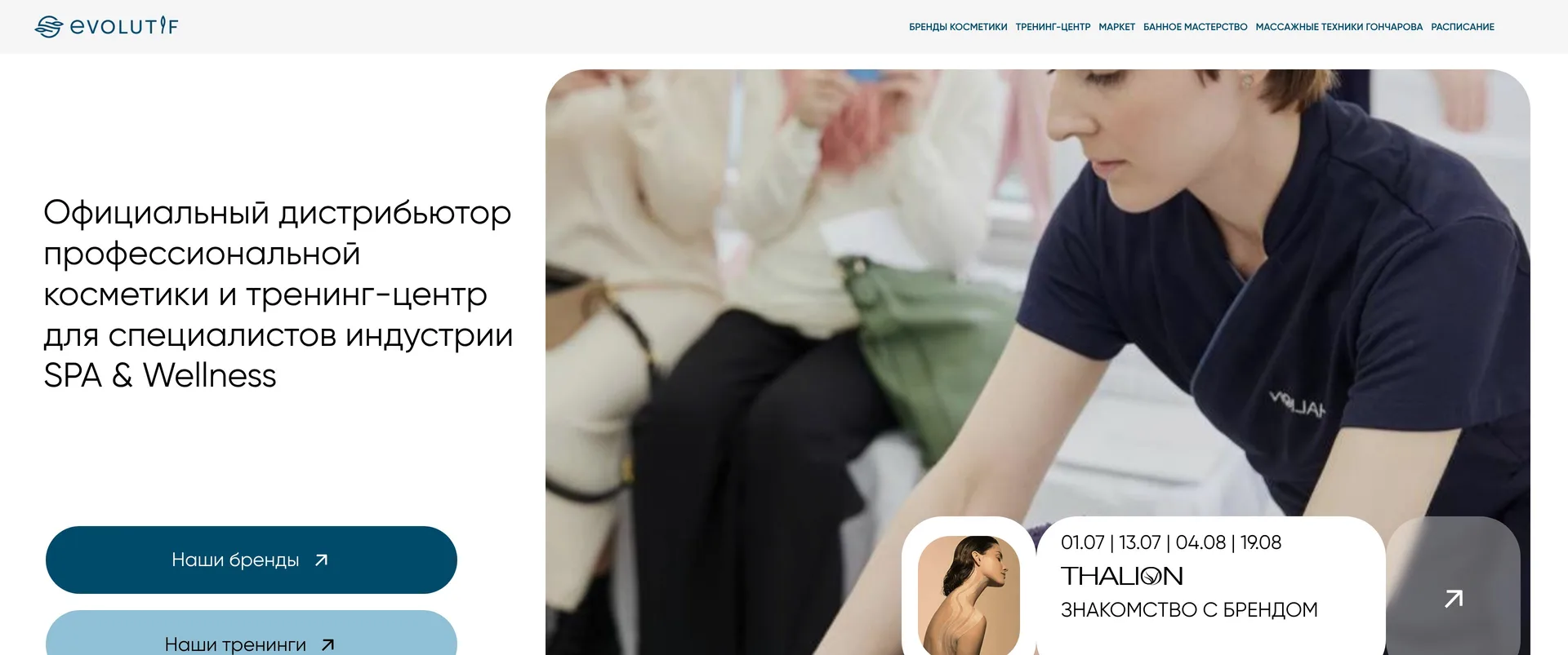 Evolutif: экраны проекта
